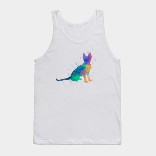 Savannah cat in water color Tank Top